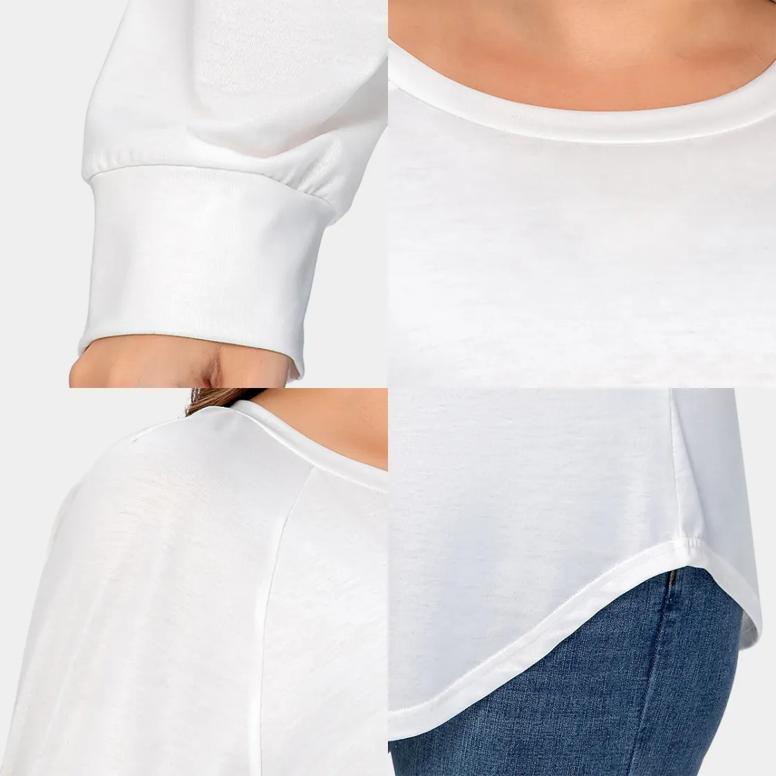 All-Over Print Women's V-neck T-shirt With Curved Hem(Plus Size)
