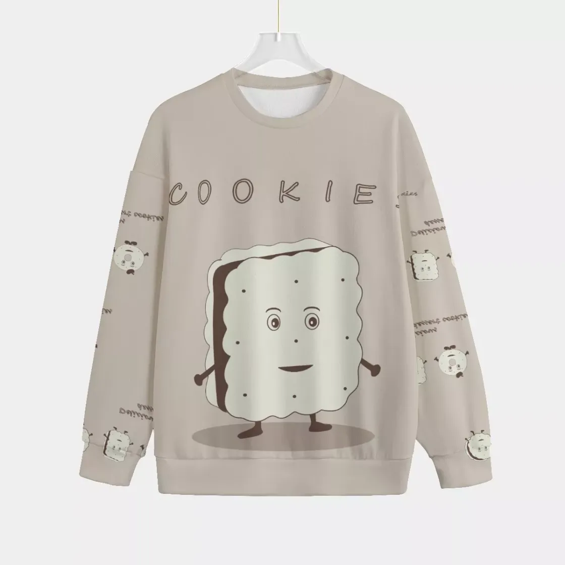 All-Over Print Unisex Knitted Fleece Sweater | Plus Size