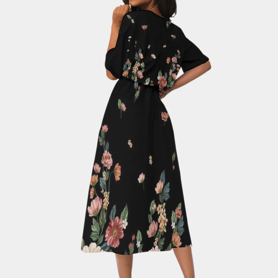 All-Over Print Women's Elastic Waist Dress