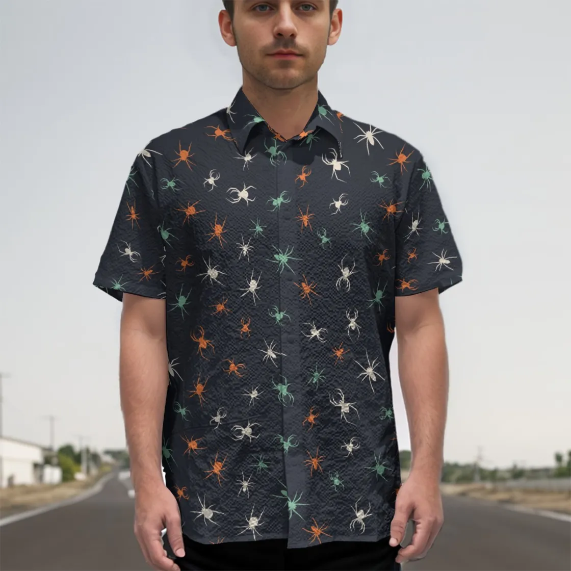 All-Over Print Men's Fashion Short Sleeve Shirt