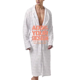 All-Over Print Men's Heavy Fleece Robe
