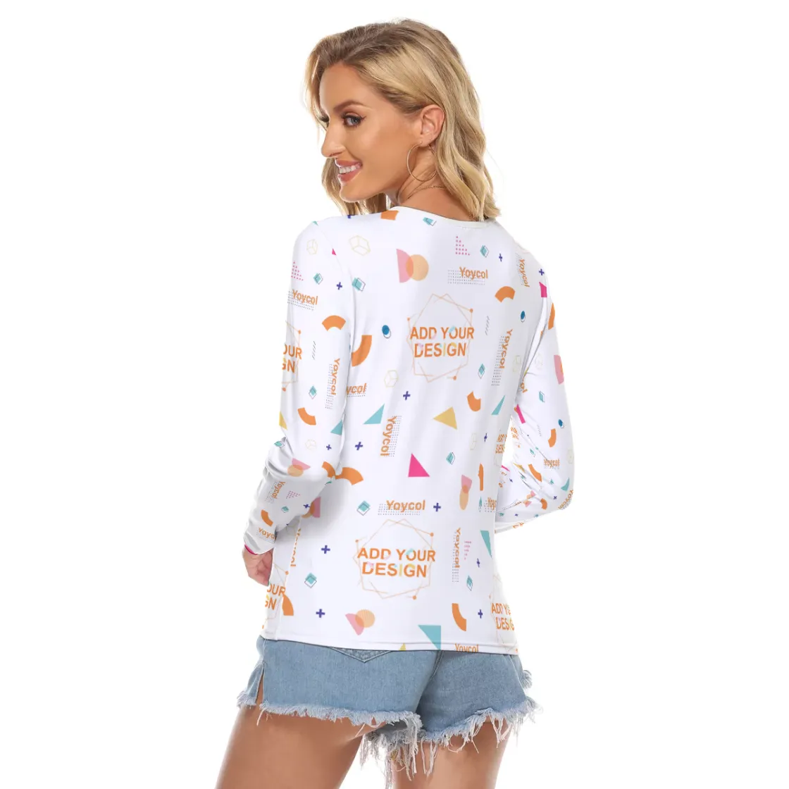 All Over Print Women's Stretchable long Sleeve Top