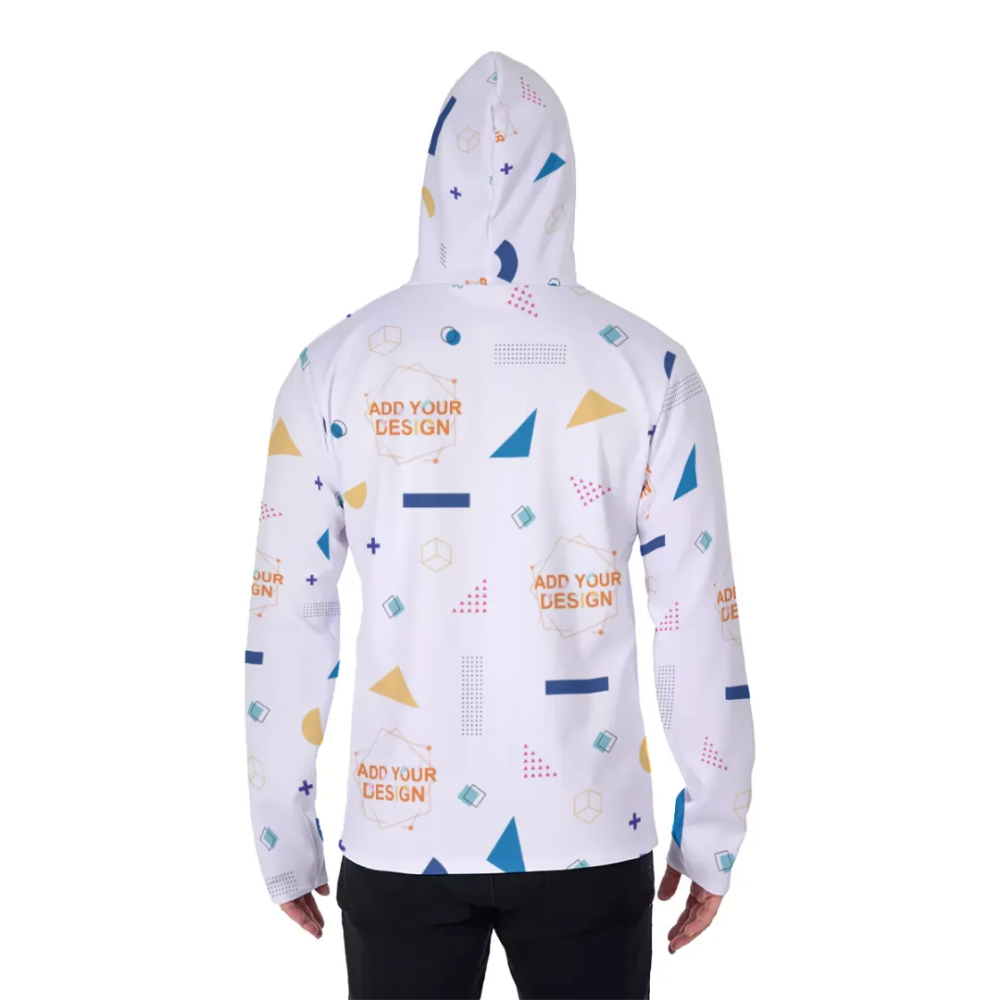 All-Over Print Men's Heavy Fleece Hoodie With Mask