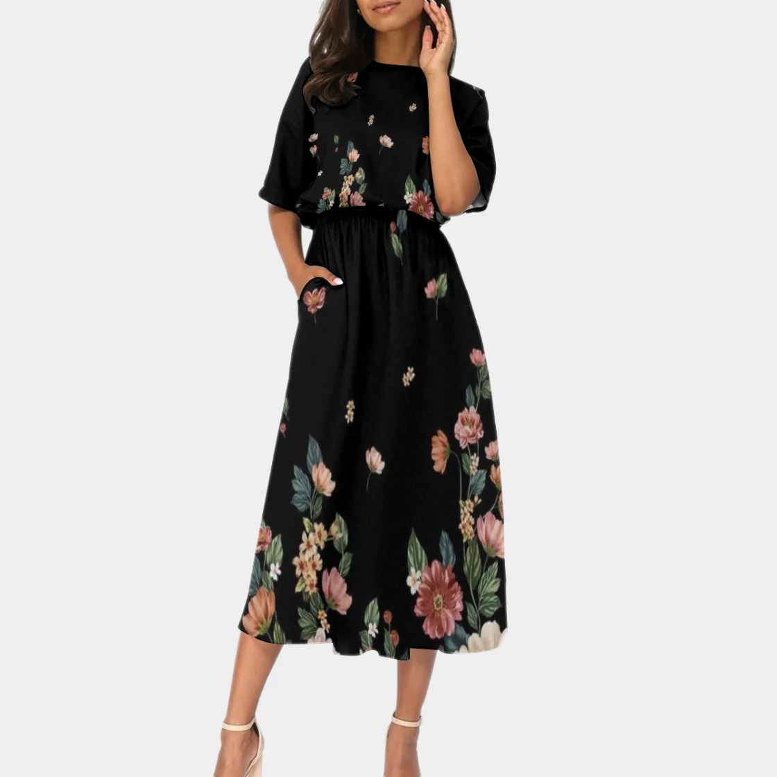 All-Over Print Women's Elastic Waist Dress