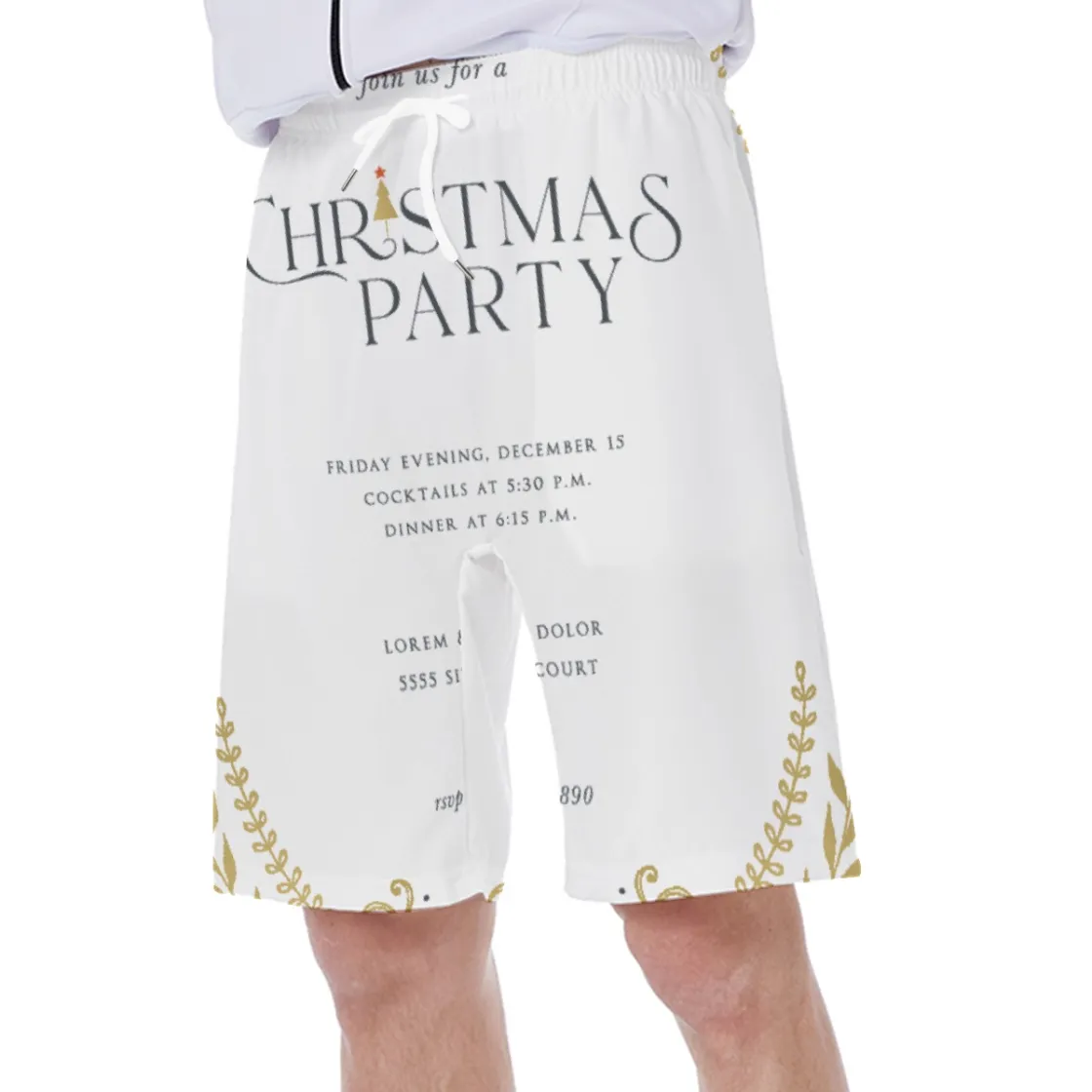 All-Over Print Men's Beach Shorts With Side Pocket