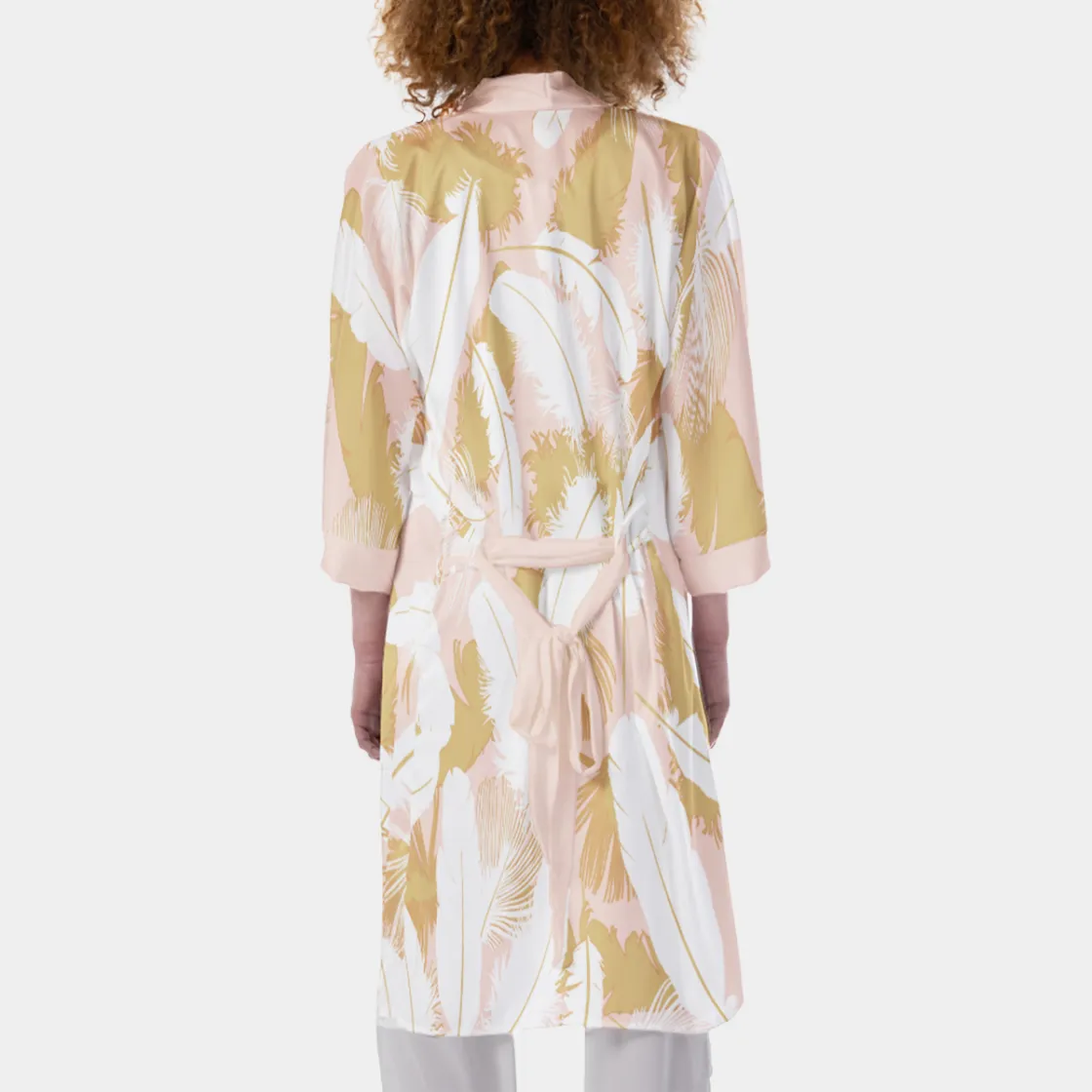 All-Over Print Women's Satin Kimono Robe