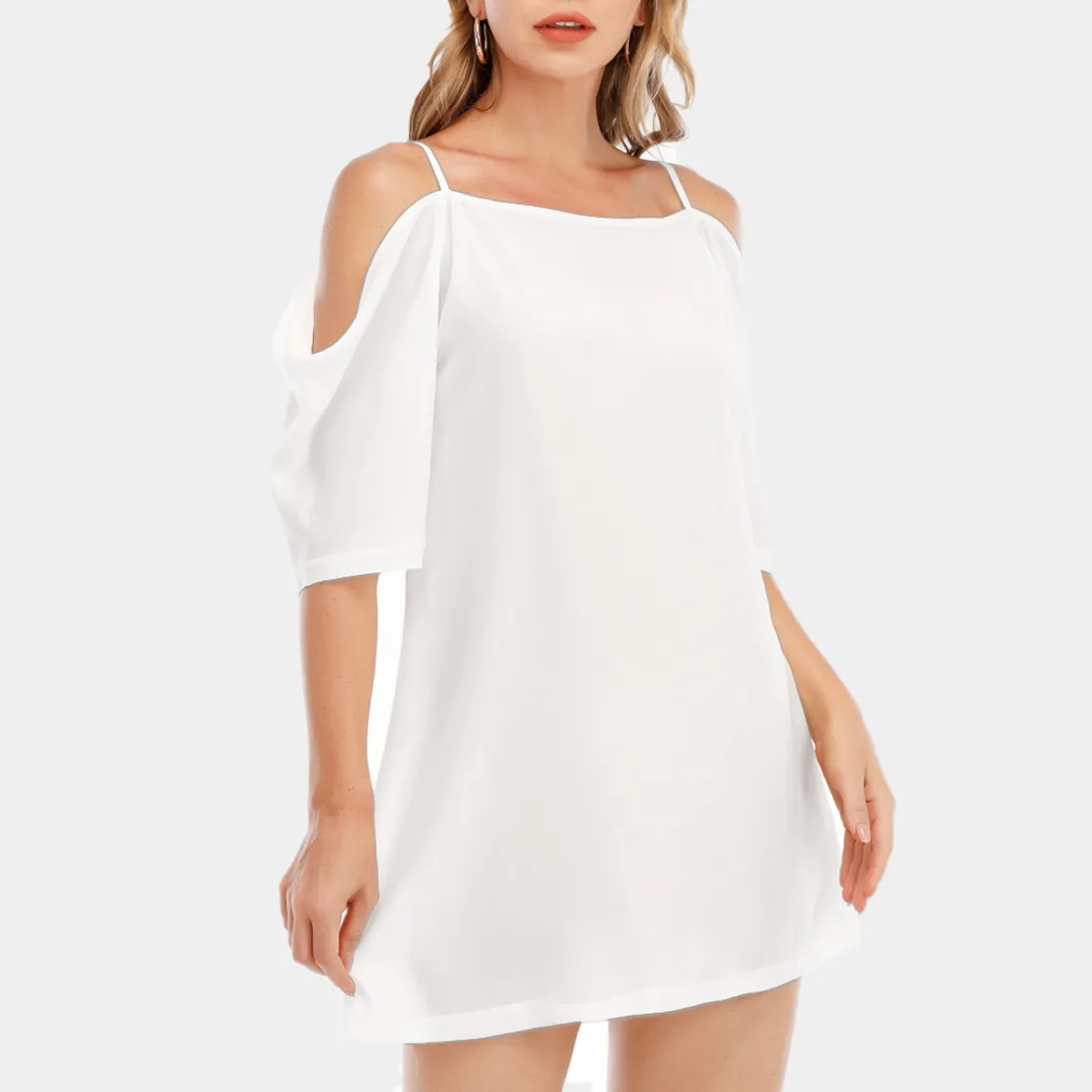 All-Over Print Women's Off-shoulder Cami Dress