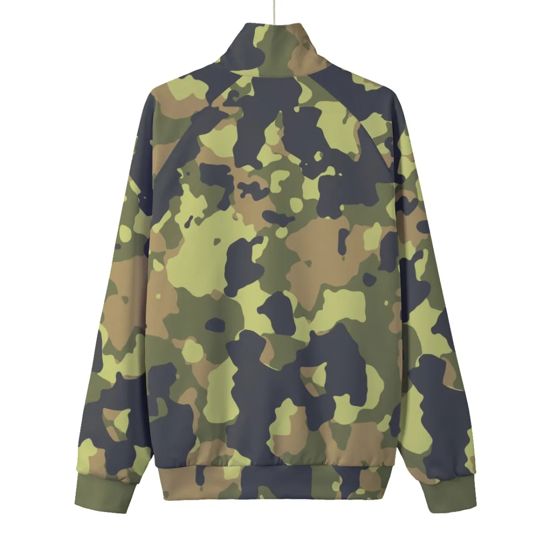 All-Over Print Unisex Stand Collar Black Lining Jacket