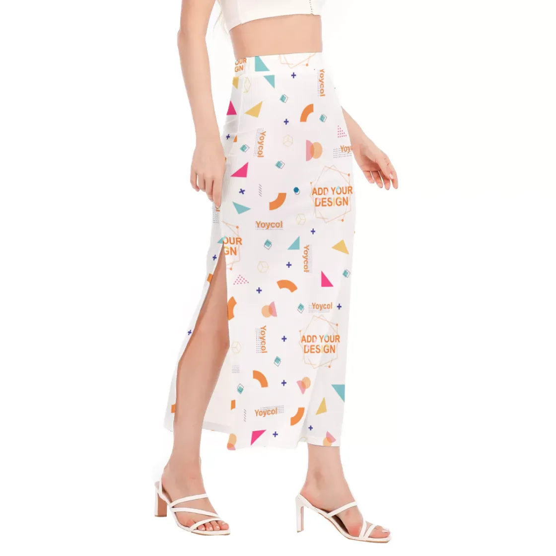 All-Over Print Women's Side Slit Skirt