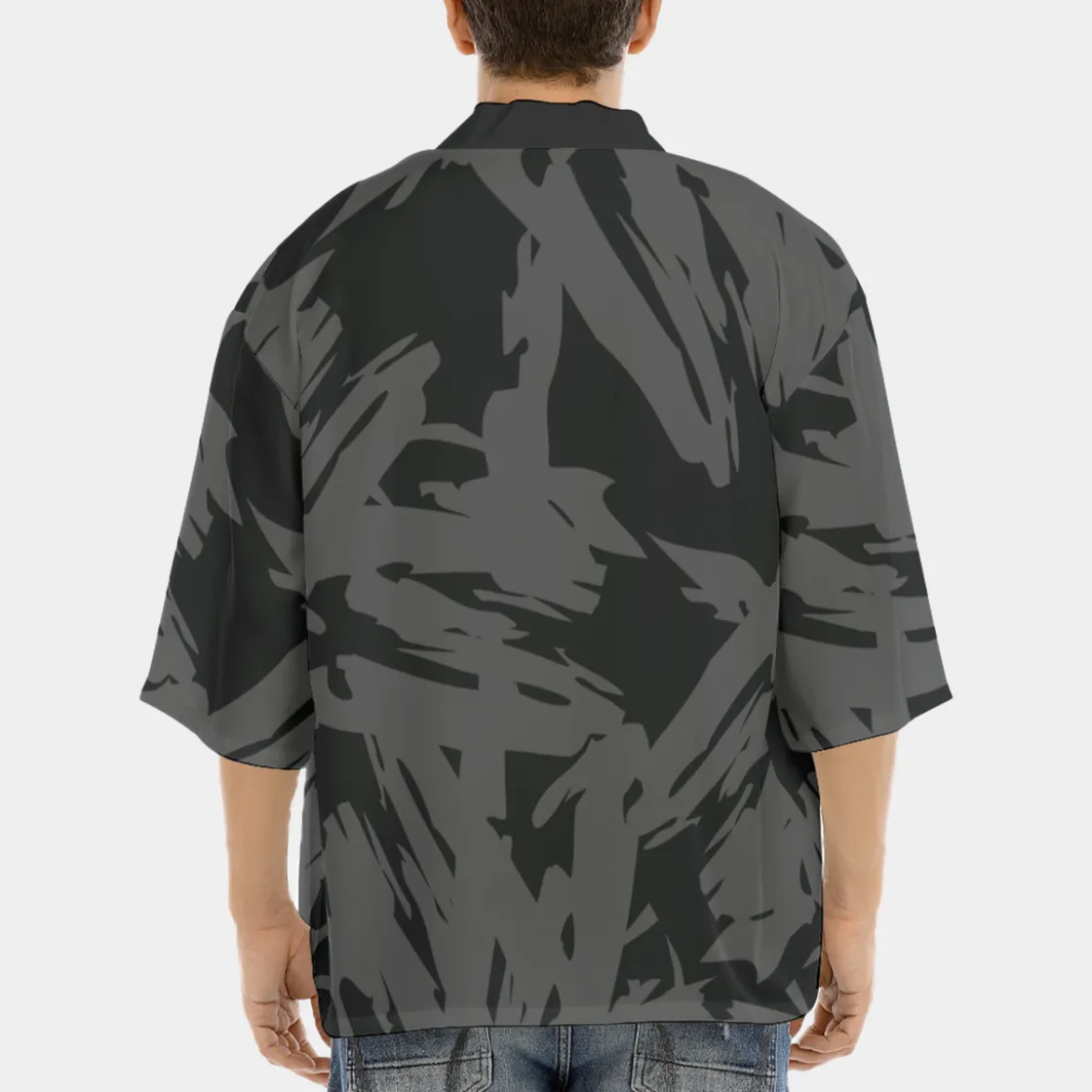 All-Over Print Men's Drop-shoulder Short Coat