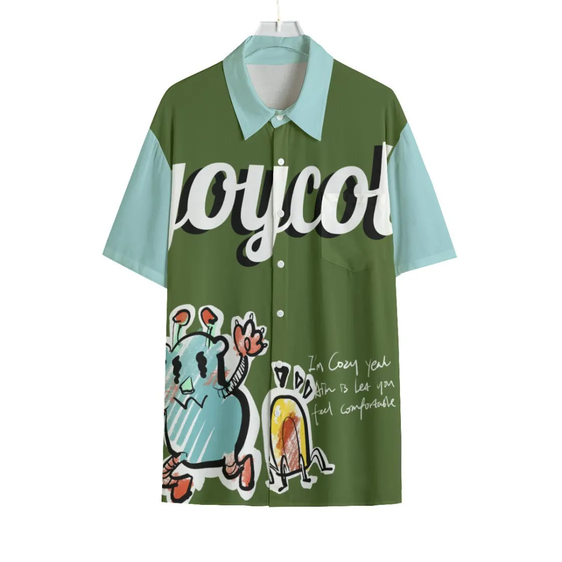 All-Over Print Men's Shirt With Pocket | Rayon