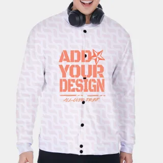 All-Over Print Men's Baseball Jacket