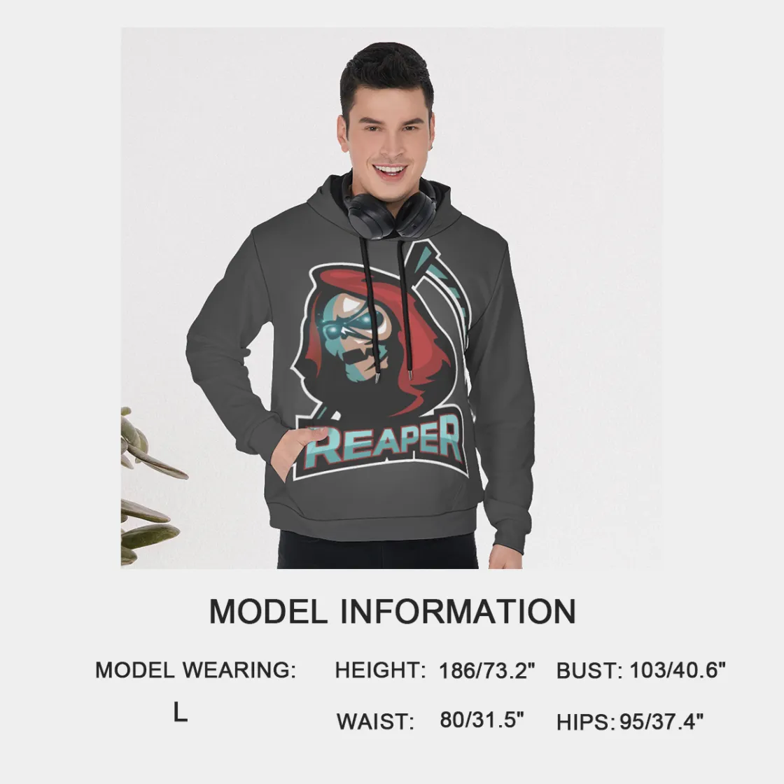 All-Over Print Men's Mirco Fleece Hoodie
