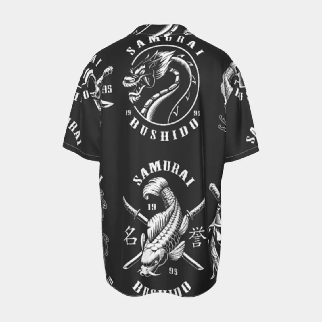 All-Over Print Men's Imitation Silk Short-Sleeved Shirt