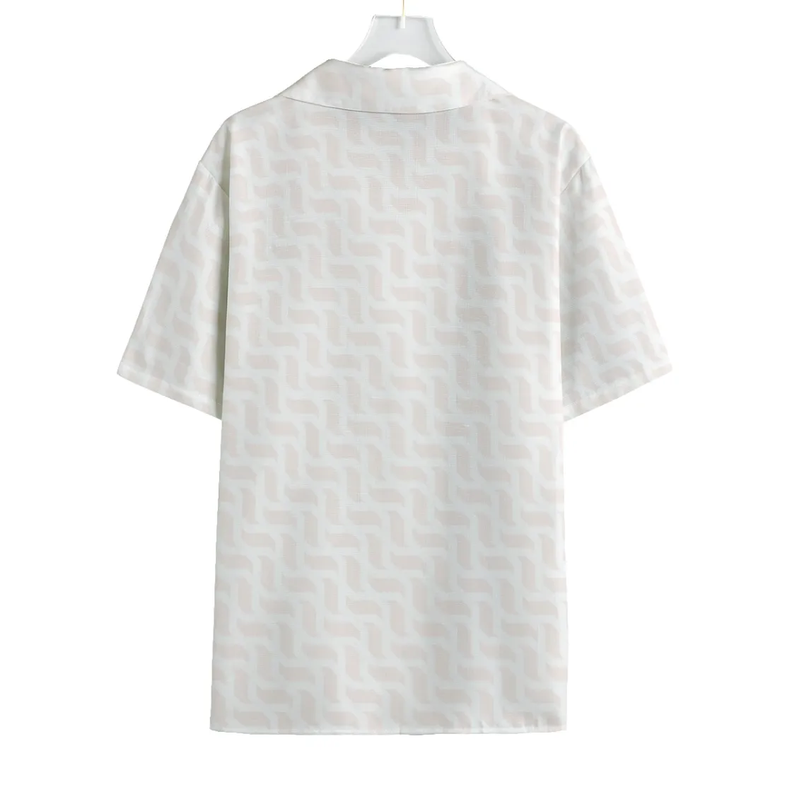 All-Over Print Men's Faux Linen Hawaiian Shirt