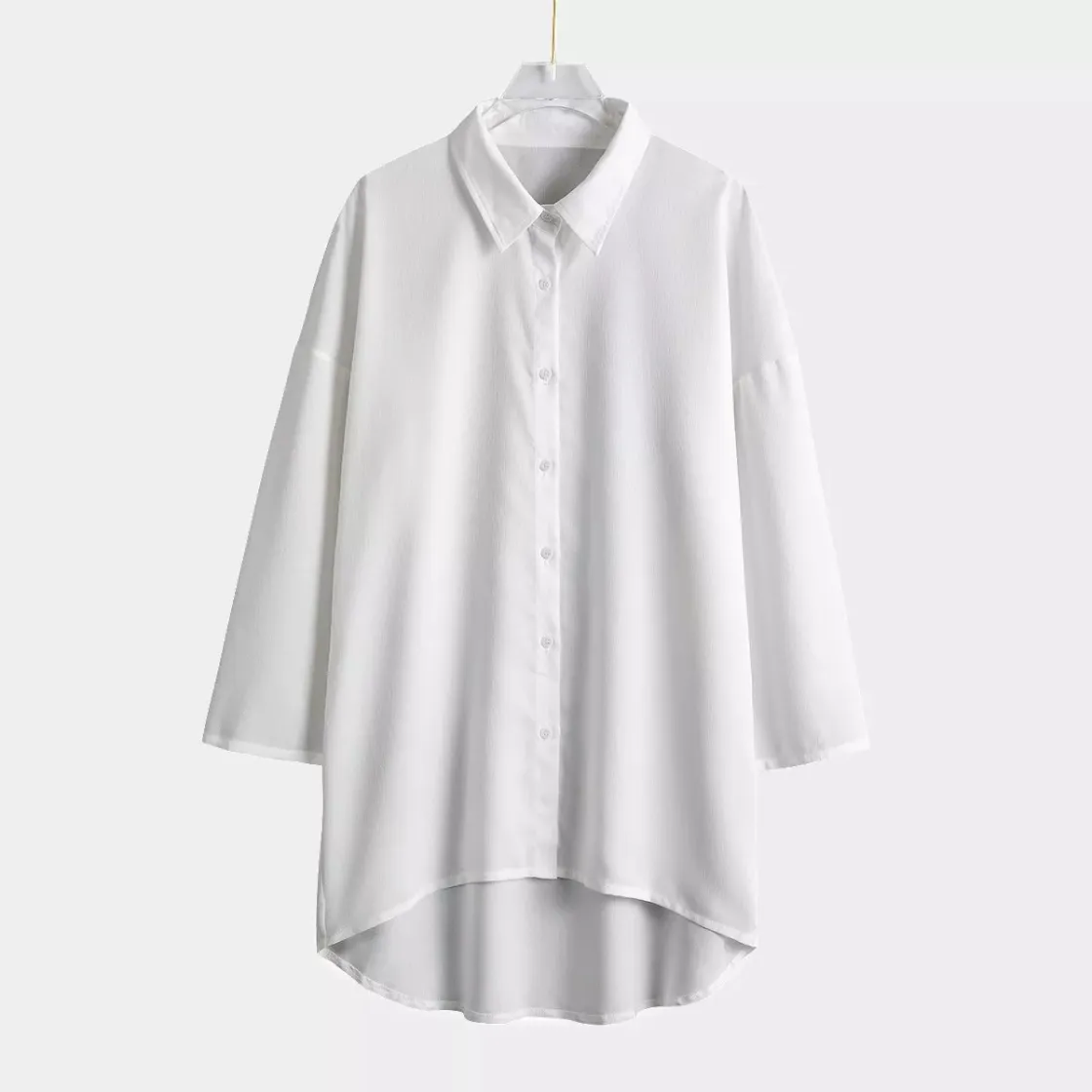 All-Over Print Women's Chiffon Shirt With Elbow Sleeve