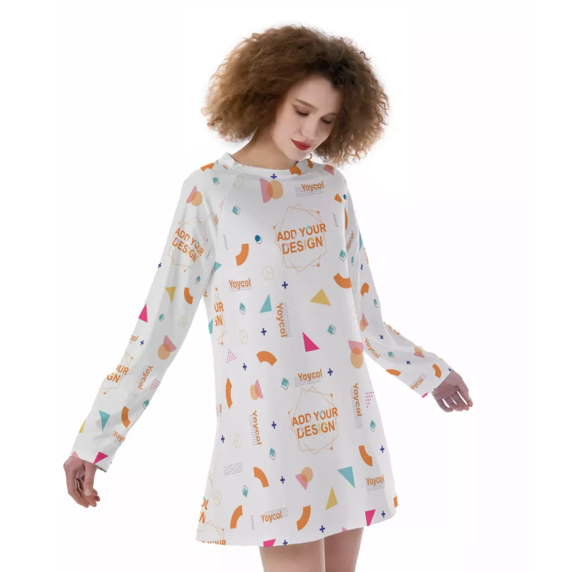 All-Over Print Women's Raglan Sleeve Dress