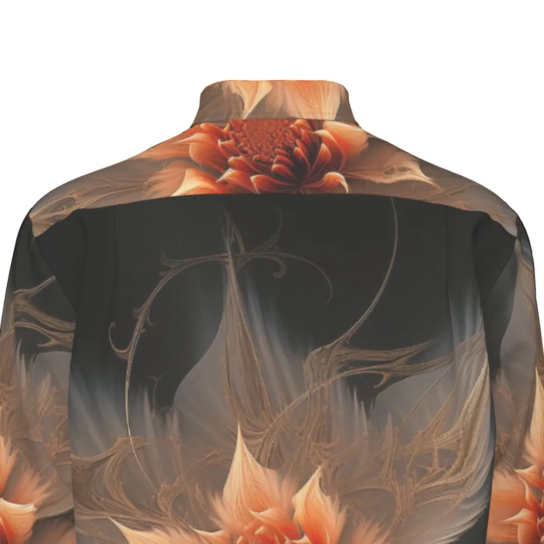 All-Over Print Men's Long Sleeve Shirt | 115GSM Cotton poplin