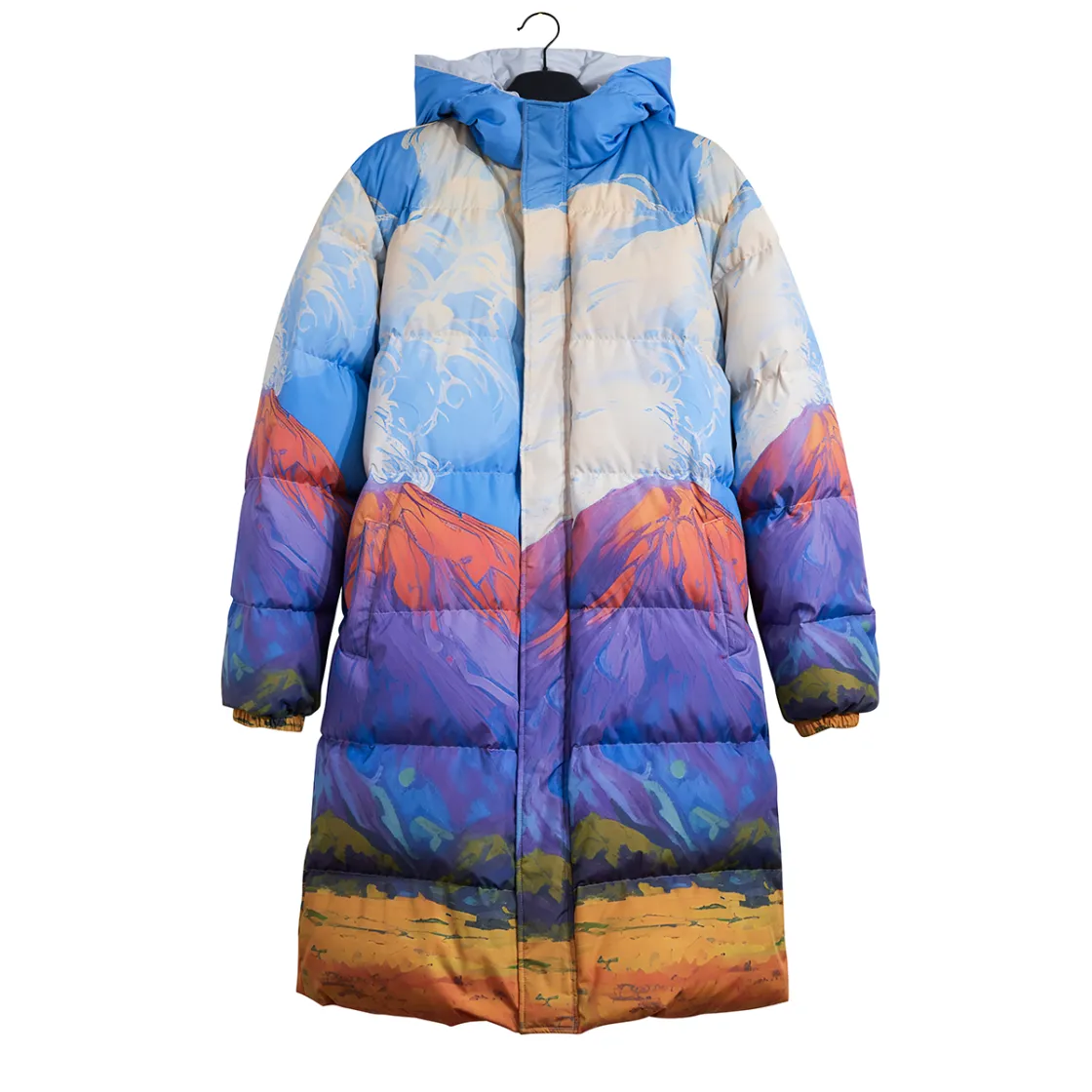 All-Over Print Unisex Long Down Jacket