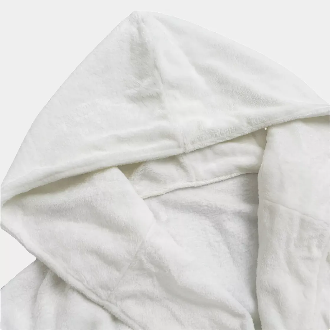 All-Over Print Unisex Flannel Hooded bathrobe