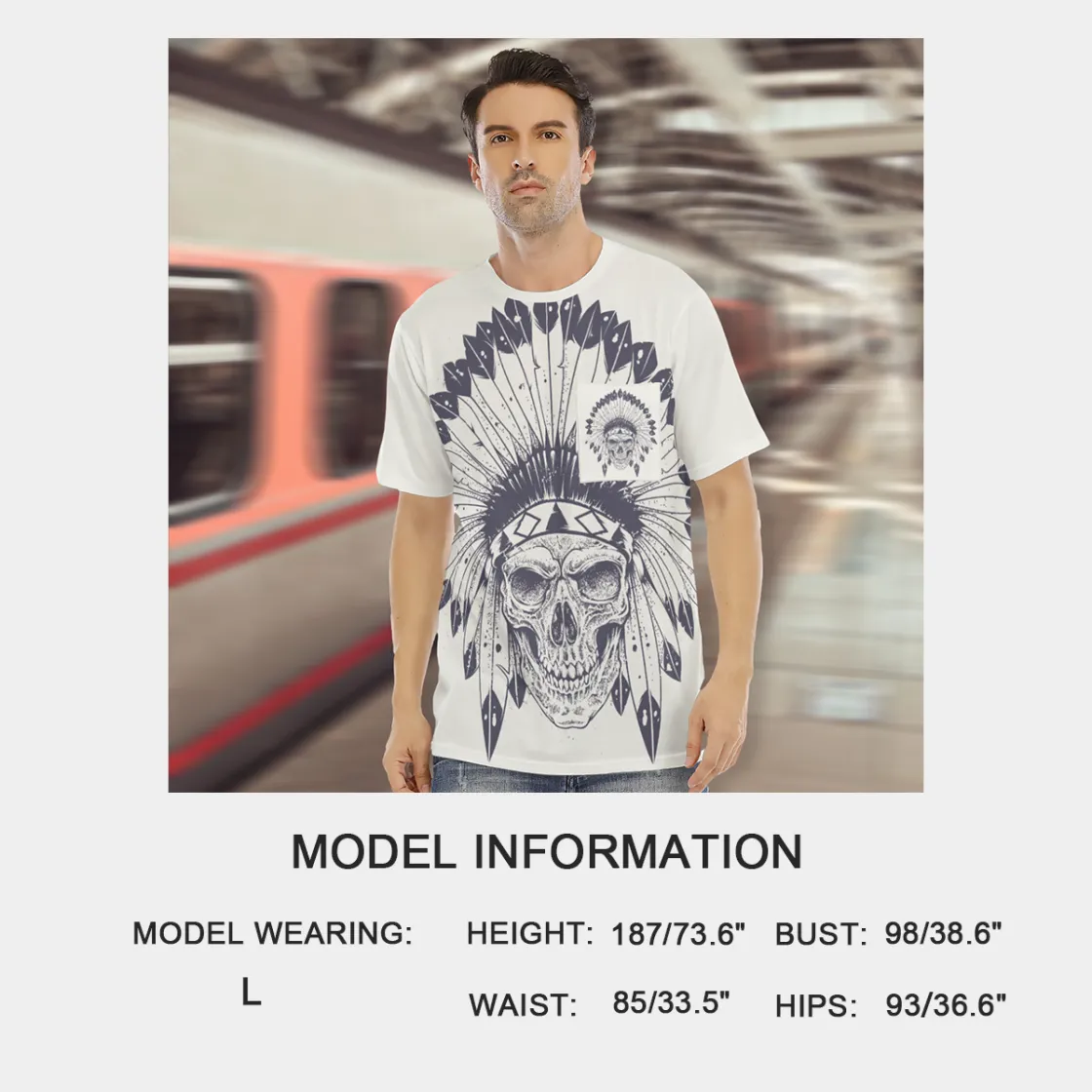 All-Over Print Men's Short Sleeve T-shirt With Chest Pocket