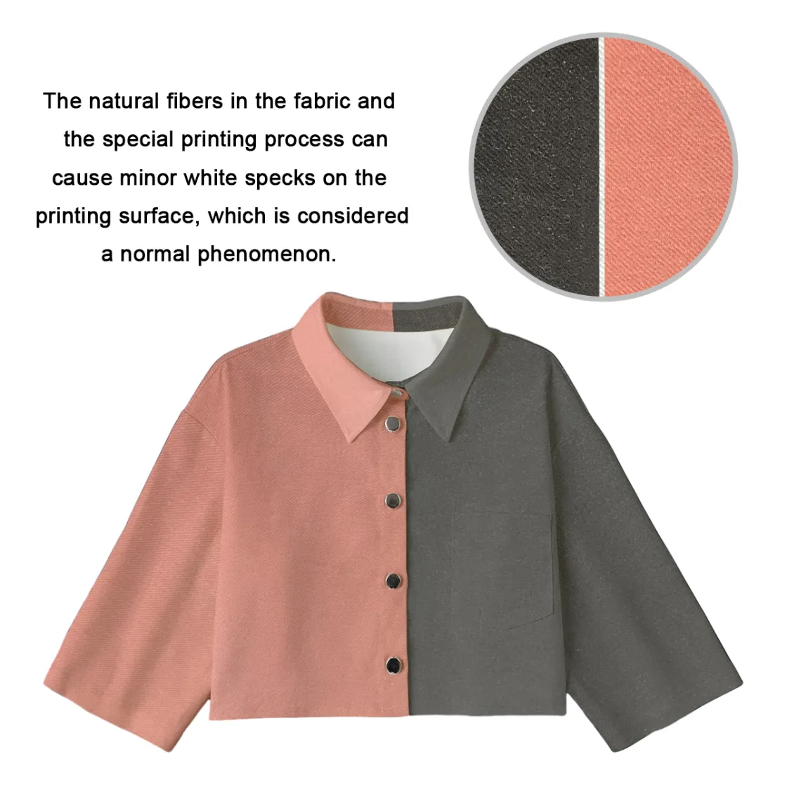 All-Over Print Women's Cropped Jacket | 245GSM Cotton