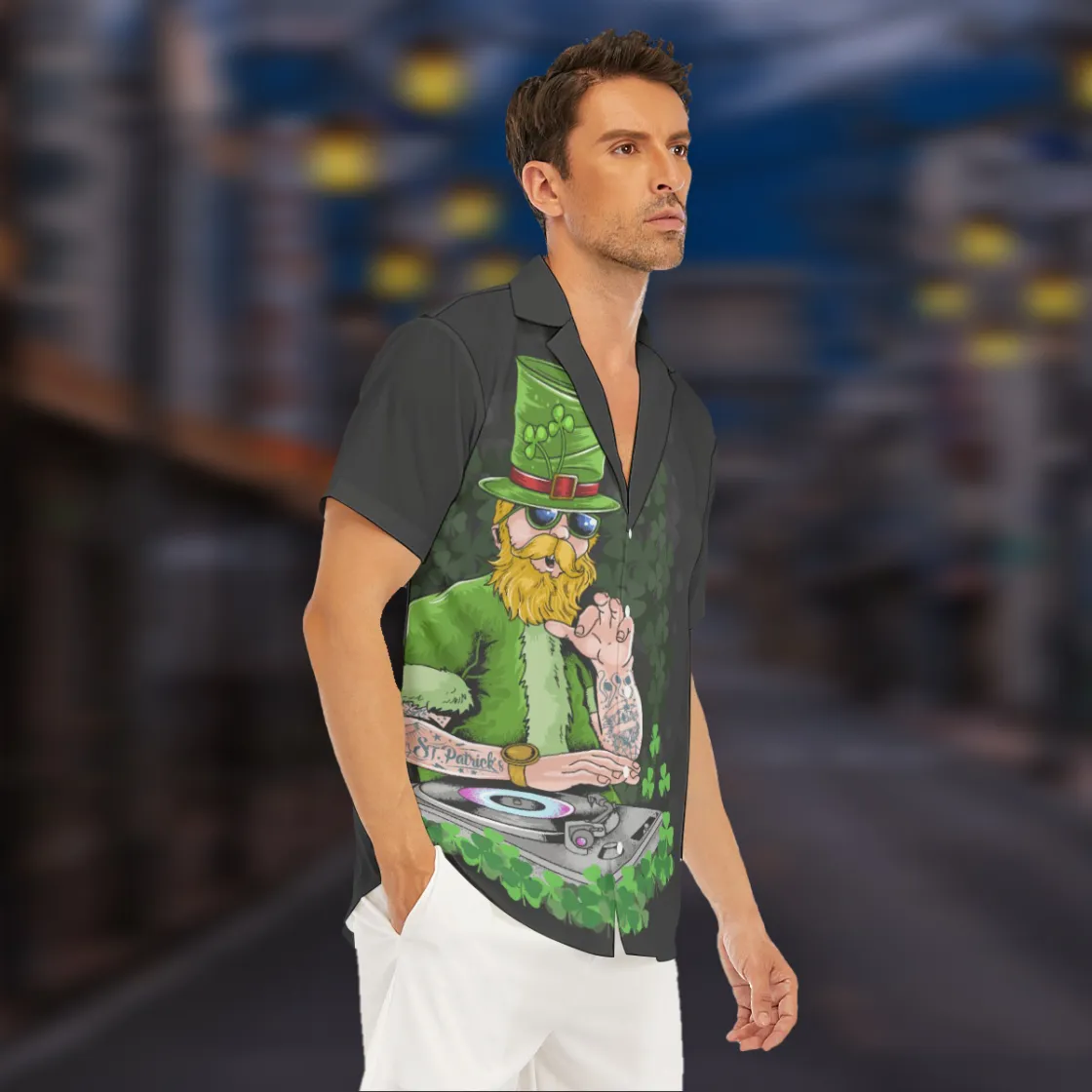 All-Over Print Men's Deep V-neck Short Sleeve T-shirt