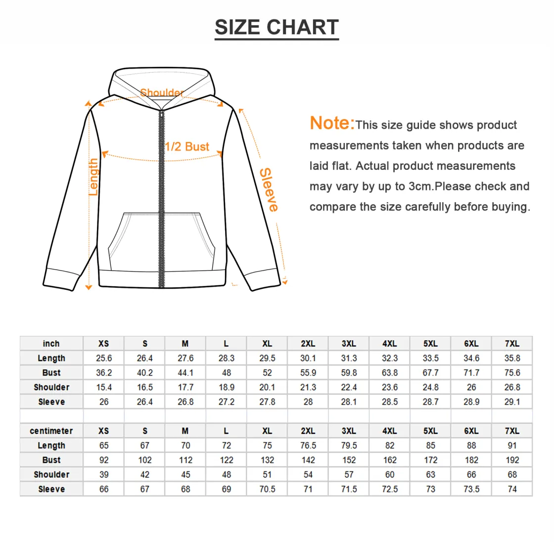 All-Over Print Zip Up Hoodie With Pocket