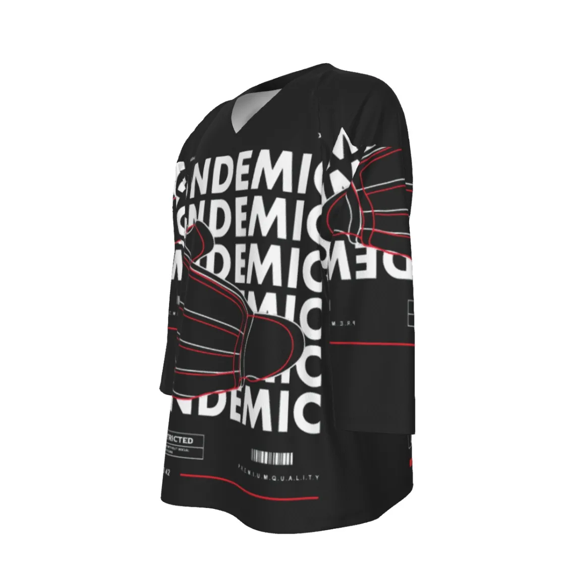 All-Over Print Men's Small Collar Hockey Jersey