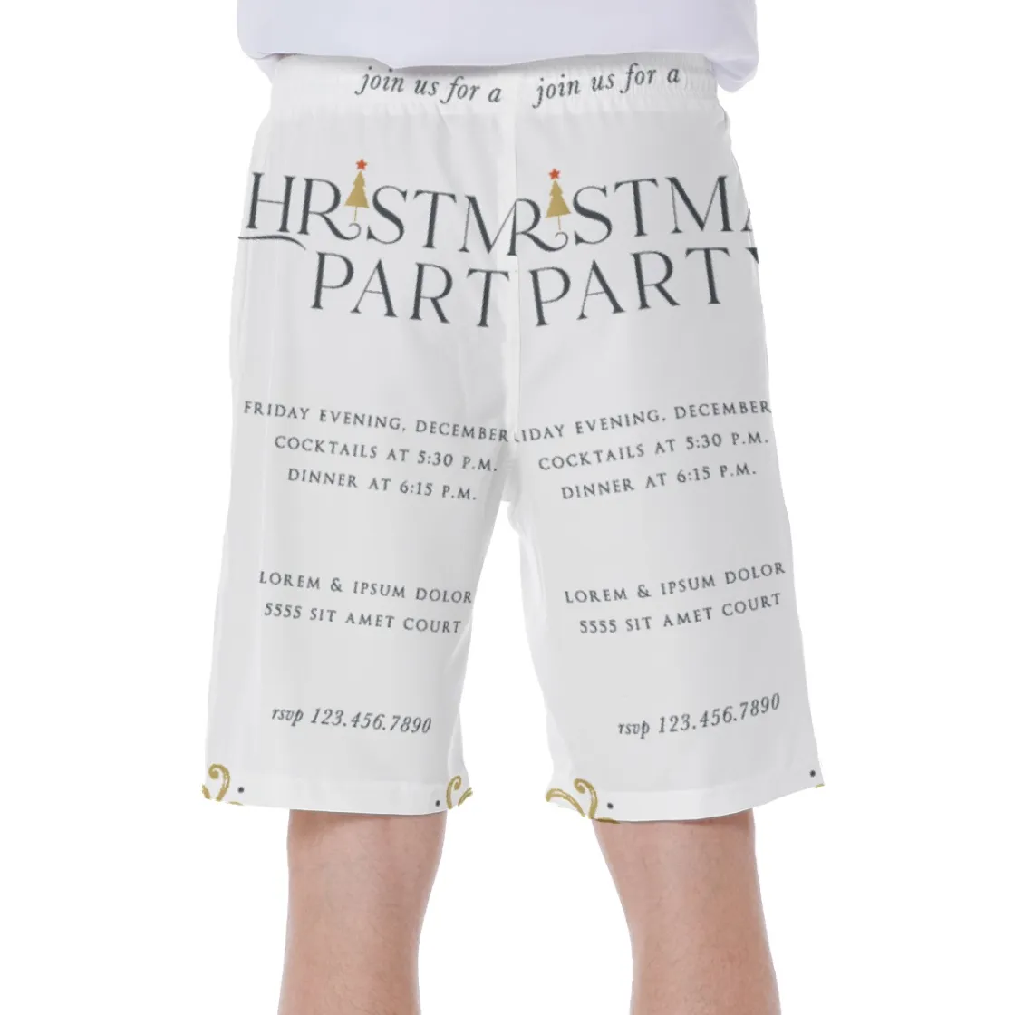 All-Over Print Men's Beach Shorts With Side Pocket