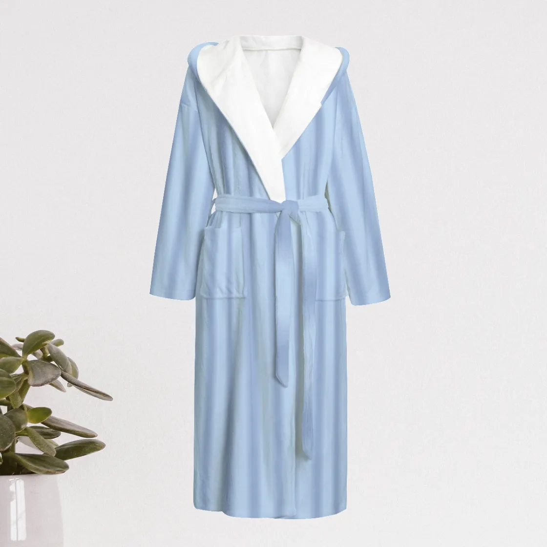 All-Over Print Unisex Flannel Hooded bathrobe