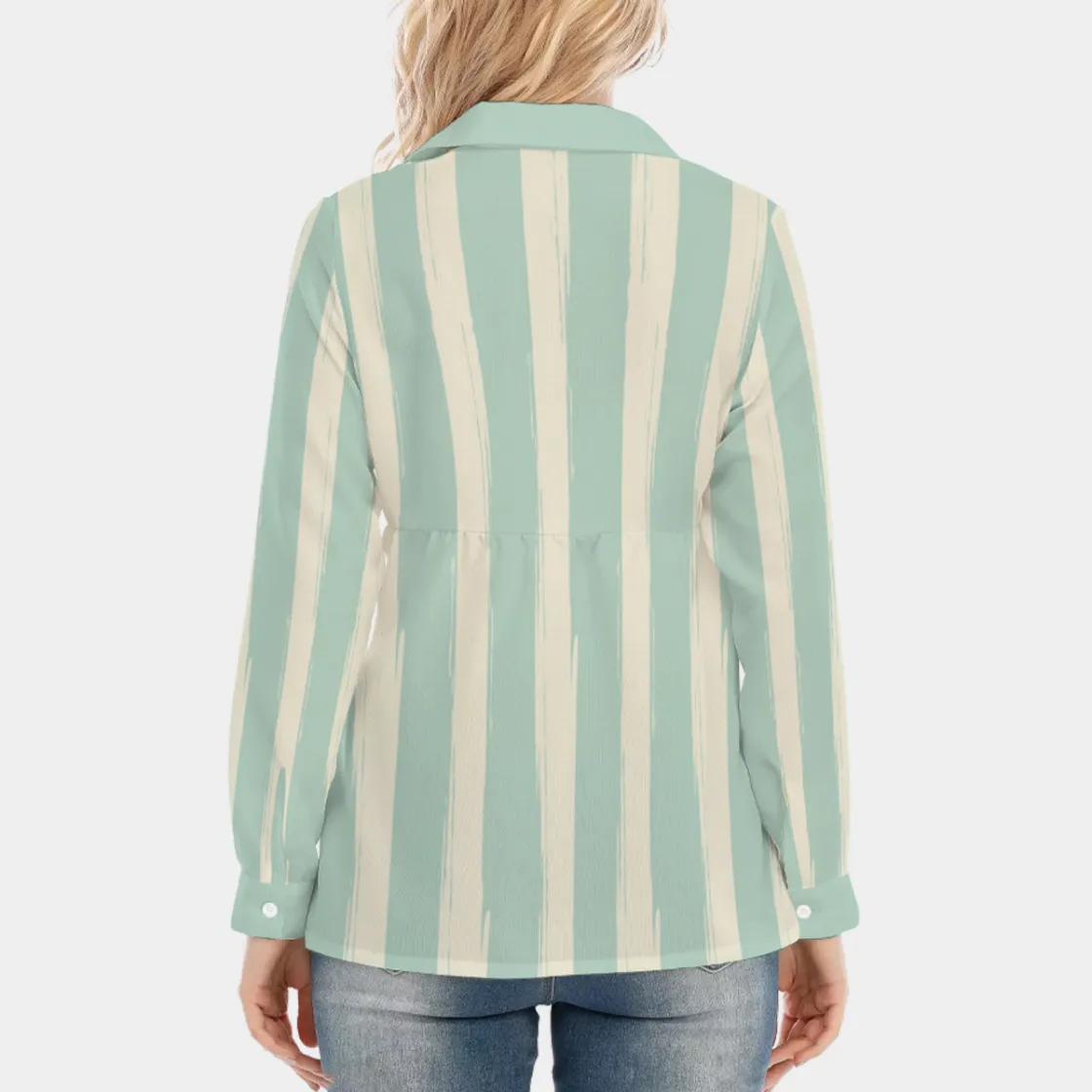 All-Over Print Women's Loose Elastic-Back Shirt
