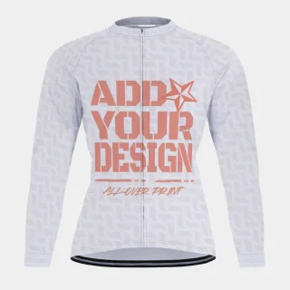 All-Over Print Raglan Men's Cycling Jersey With Long Sleeve