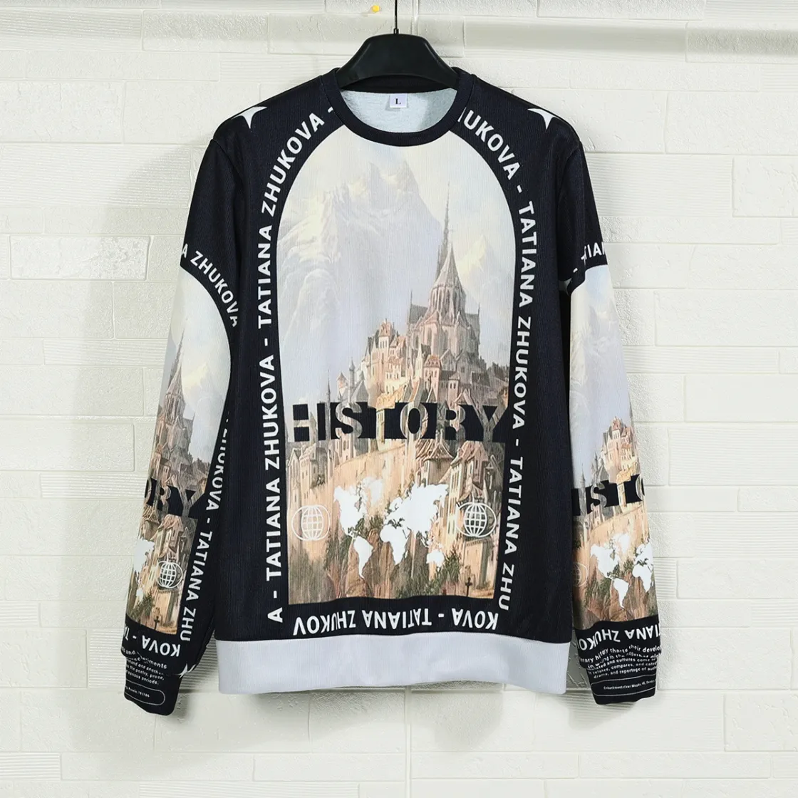 All-Over Print Unisex Knitted Fleece Sweater | Plus Size