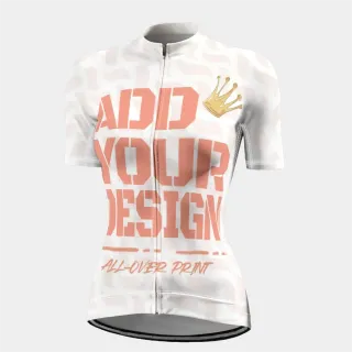 All-Over Print Women's Anti-Slip Raglan Cycling Jersey With Short Sleeve