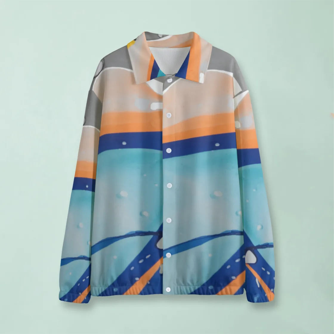 All-Over Print Unisex Stand-up Collar Outerwear