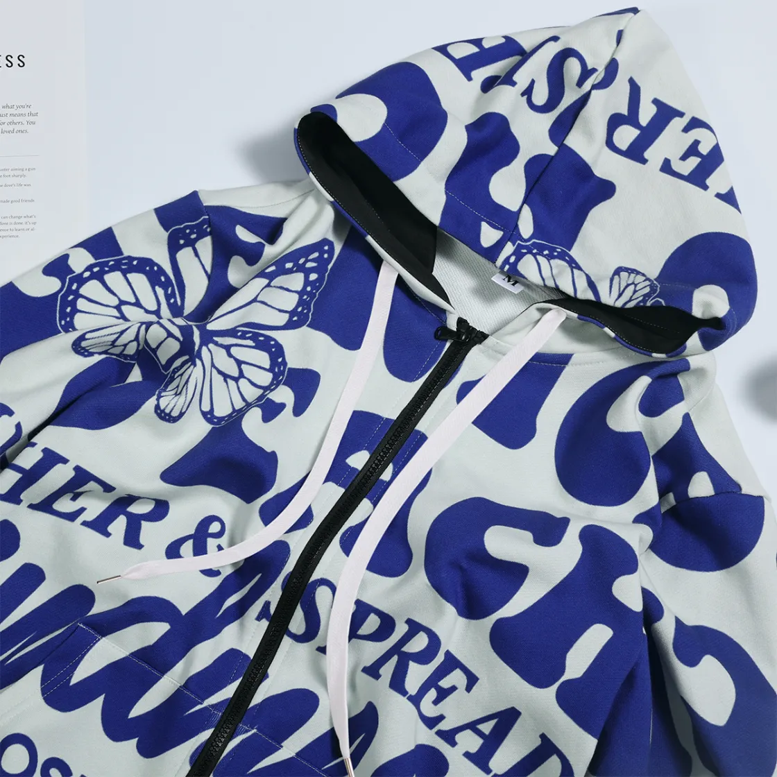 All-Over Print Unisex Pullover Hoodie With Zipper Closure | 310GSM Cotton