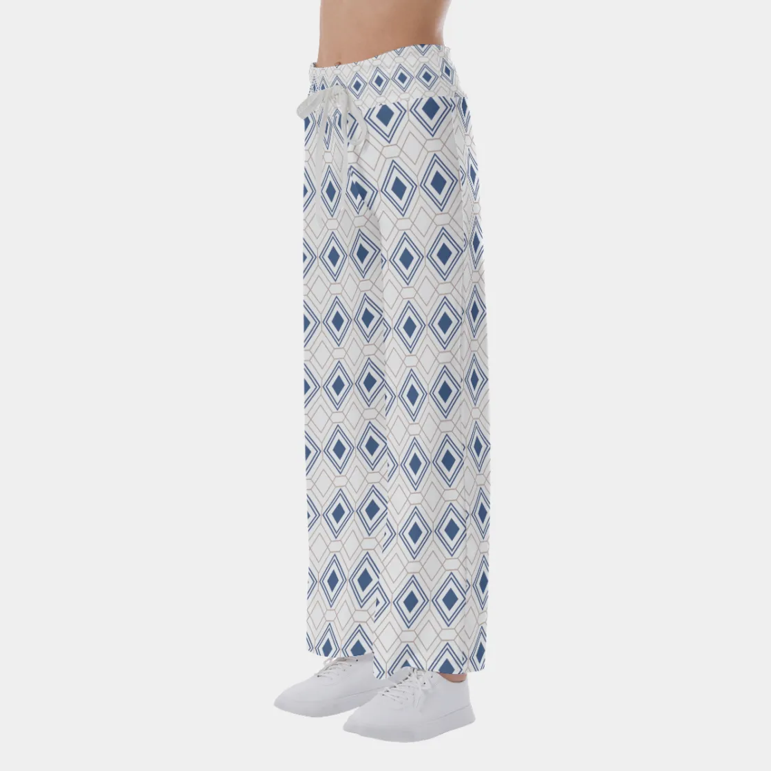 All-Over Print Women's High-waisted Straight-leg Trousers
