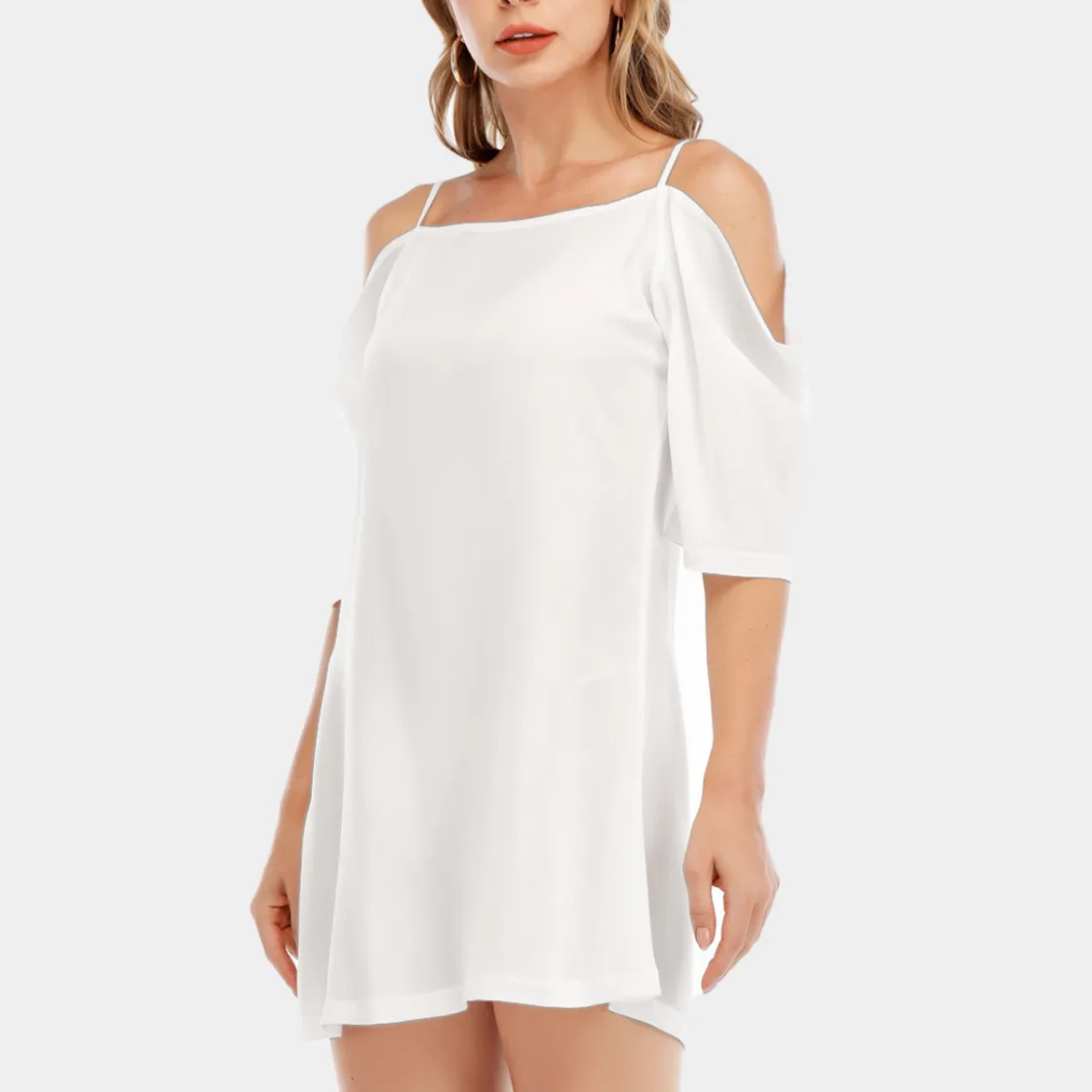 All-Over Print Women's Off-shoulder Cami Dress