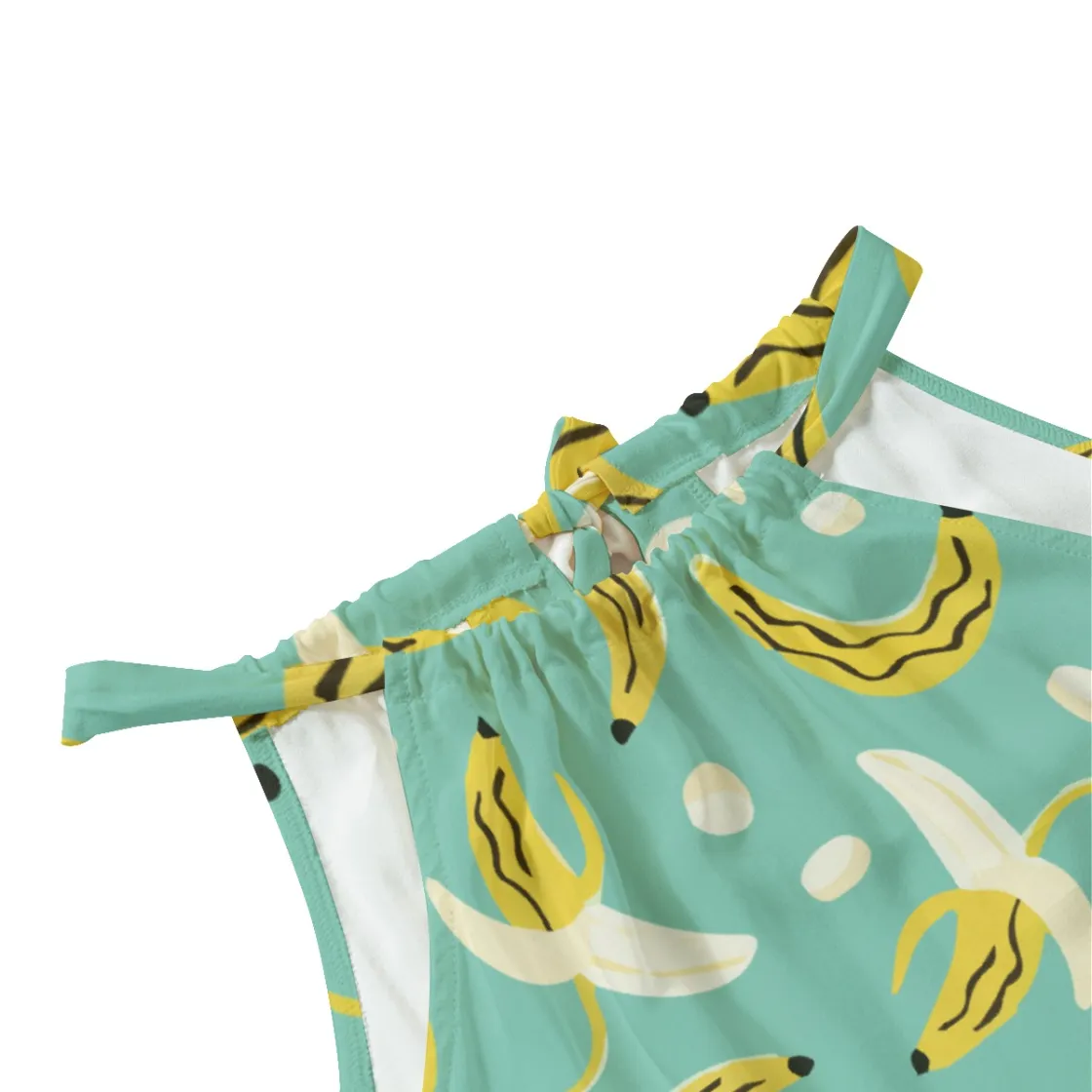 All-Over Print Women's Halter Dress | Rayon