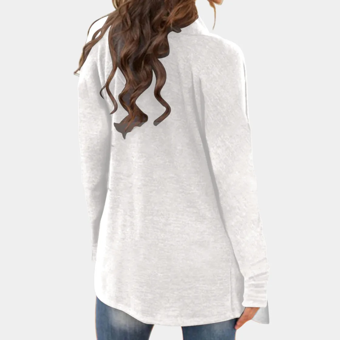 All-Over Print Women's Cardigan With Long Sleeve
