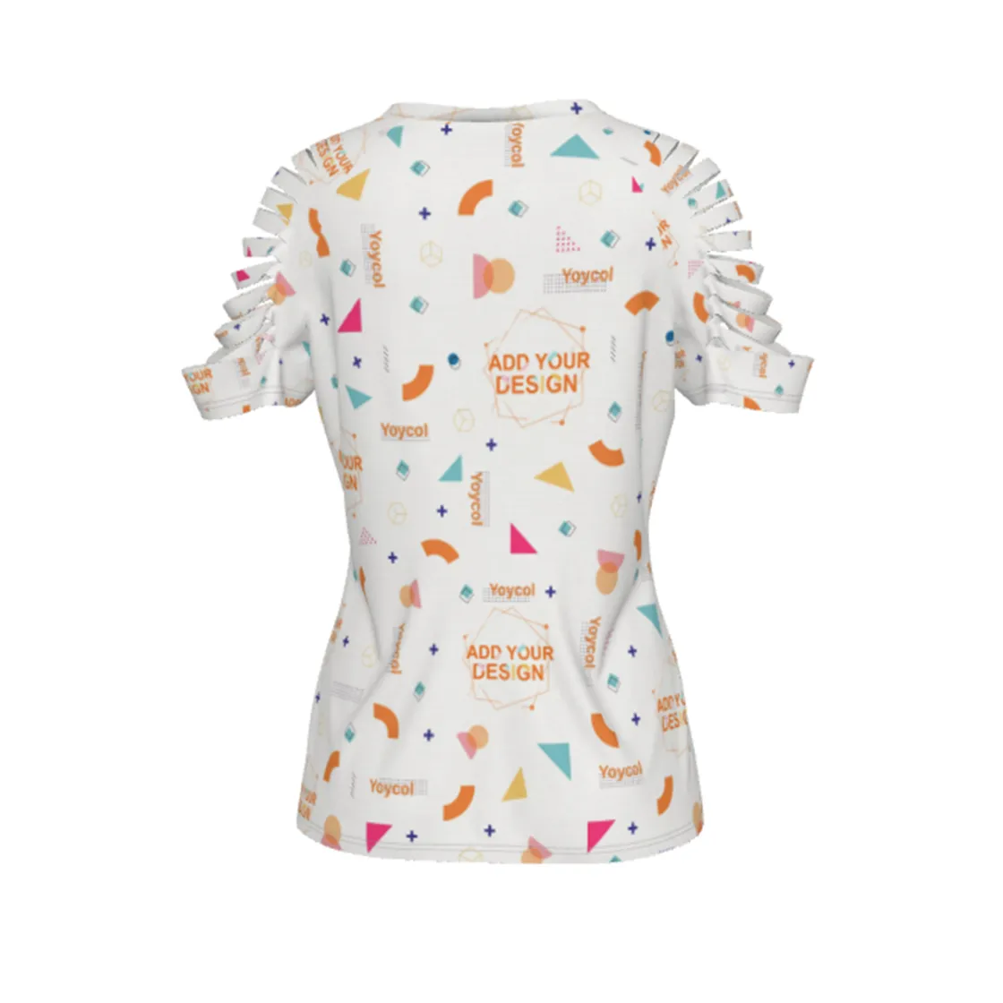 All-Over Print Women's Ripped T-Shirt