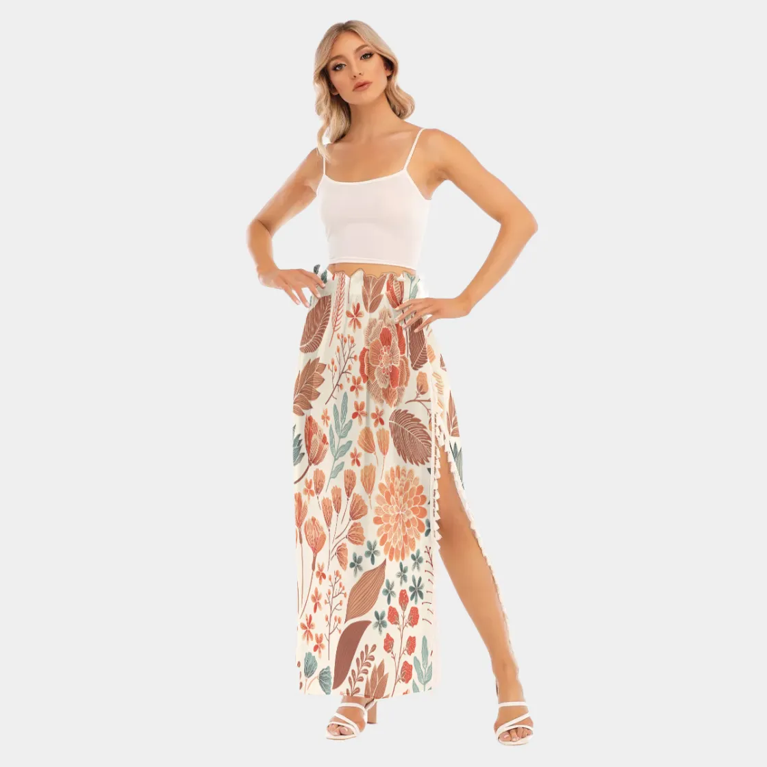 All-Over Print Women's Side Split Skirt