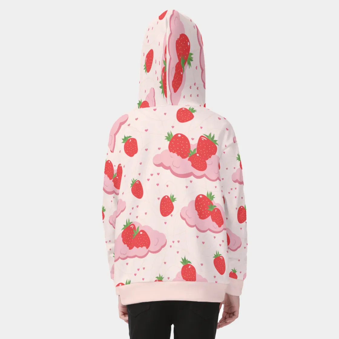 All-Over Print Kid's Heavy Fleece Zip Up Hoodie