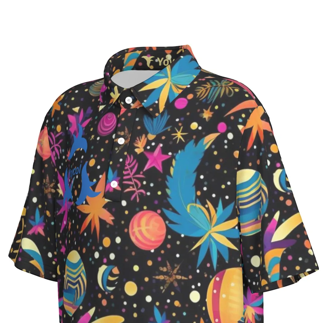 All-Over Print Teenage Polo Collar Jersey |210GSM