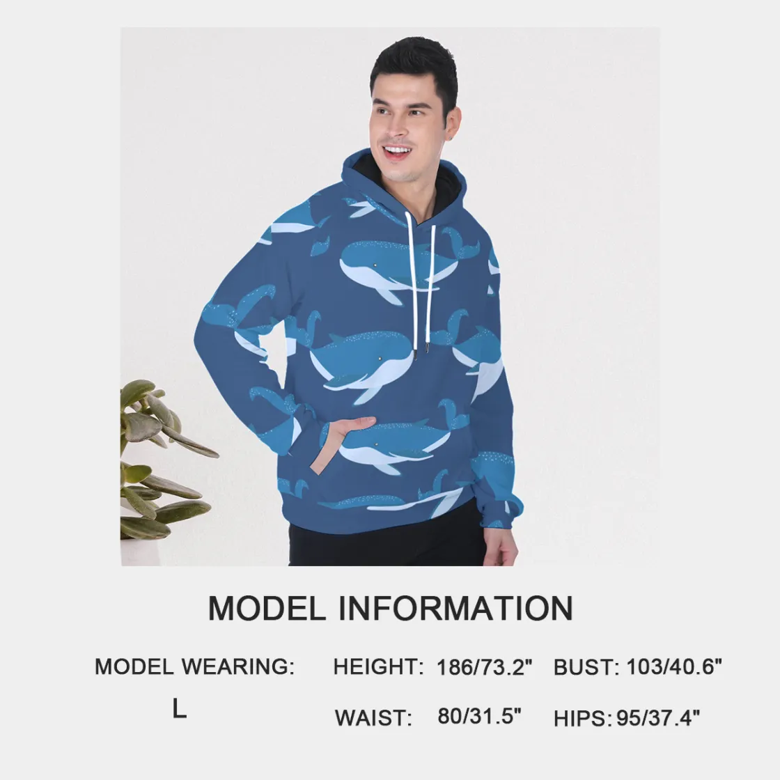 All-Over Print Men's Heavy Fleece Raglan Hoodie