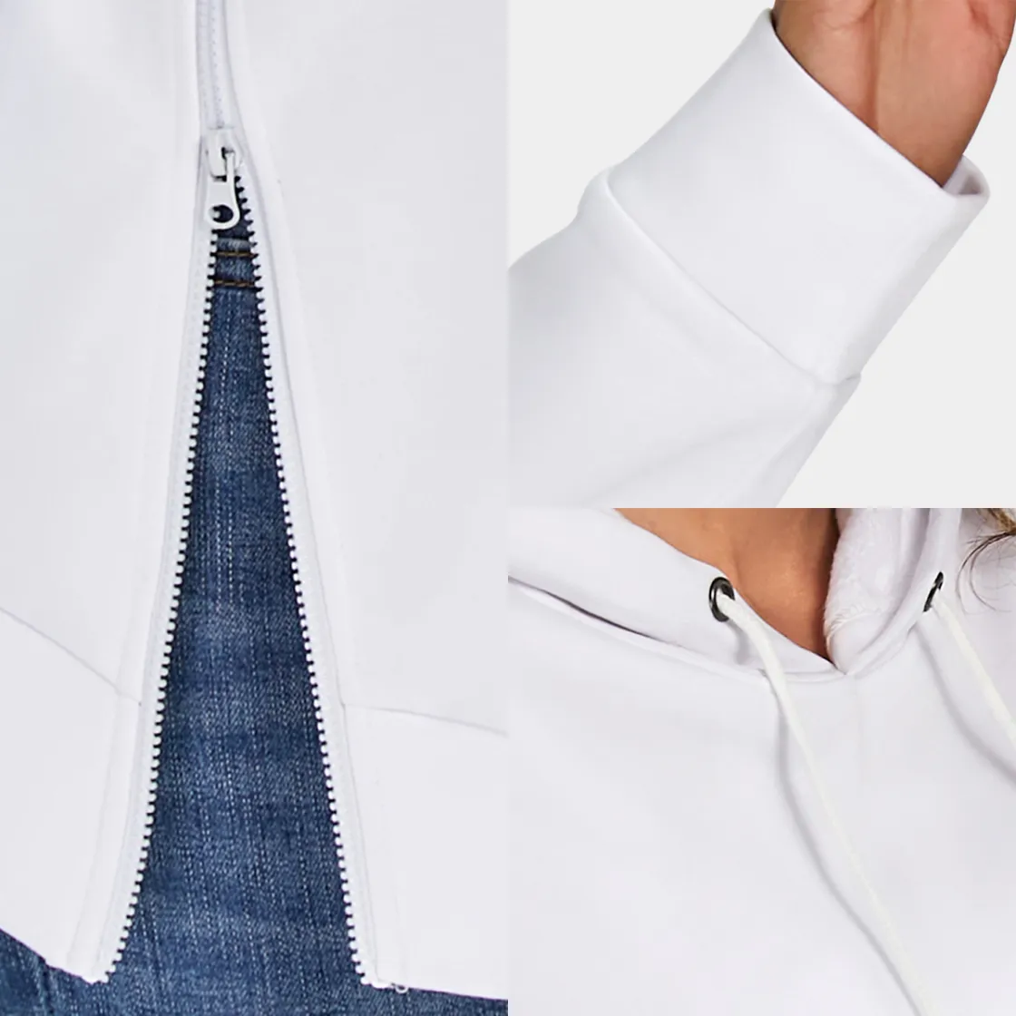 All-Over Print Women's Heavy Fleece Zip-on-the-Side Hoodie