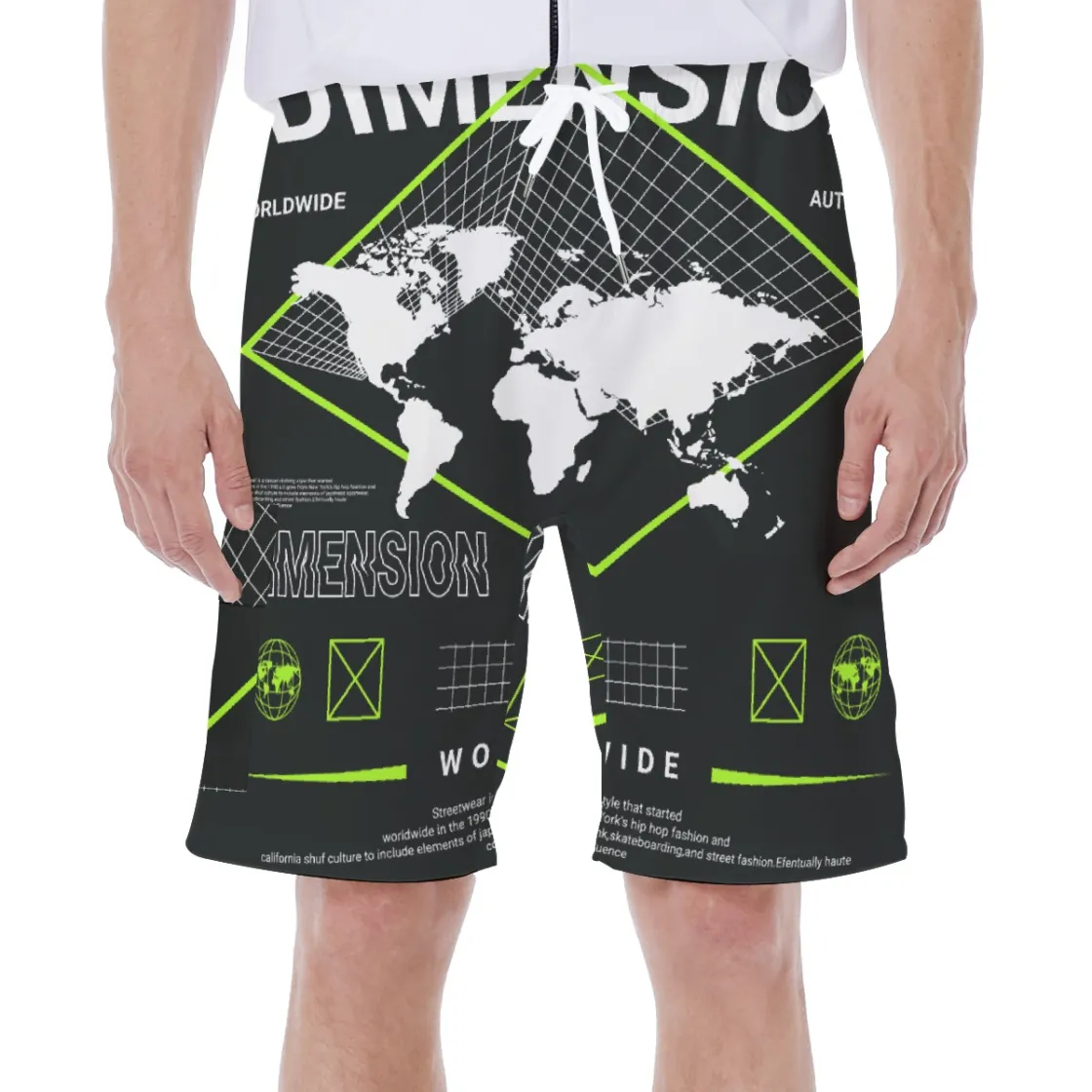 All-Over Print Men's Beach Shorts With Side Pocket