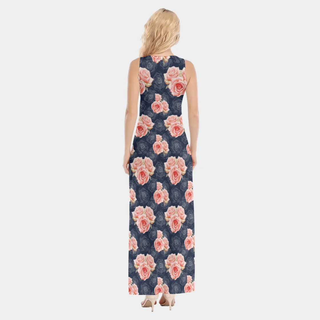 All-Over Print Women's Vest Dress | Length To Ankle