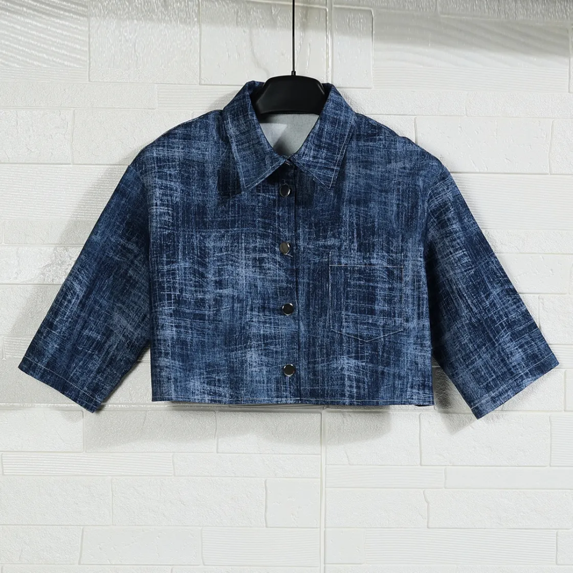 All-Over Print Women's Cropped Jacket | 245GSM Cotton